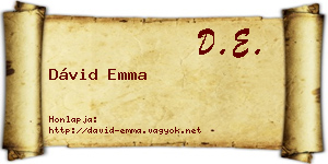 Dávid Emma névjegykártya