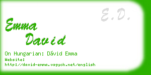 emma david business card